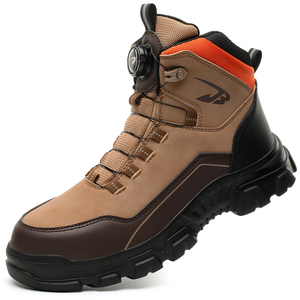 Bottes de sécurité pour hommes, chaussures de sécurité imperméables, bouton rotatif, chaussures de travail légères à bout en acier, taille 47 48 - Product Image 5