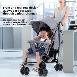 Wholesale Twin <b>Stroller</b> Double Seats Front Rear Tandem Lightweight Foldable Convertible Baby Pram with Canopy <b>for</b> Infant <b>Toddler</b> - Product Image 3
