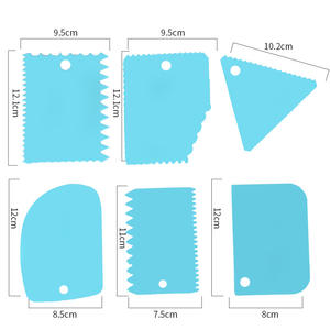 Grattoir à gâteau 6 pièces kit de cuisson pâte farine coupe-gâteau grattoir à crème multi-taille grattoir à gâteau pâtisserie outils de cuisson - Product Image 3