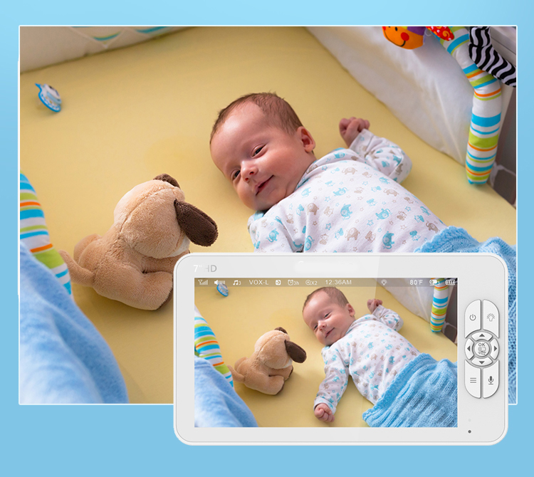 New 7 inches 1080P amazon hot selling good quality cheap baby monitor