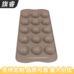 Silicone Chocolate Mold 12 Cavities Half Sphere Shape For Bakery Cake Decoration Brown Color - Product Image 3