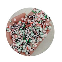 Noël rouge et vert menthe poivrée bonbons mignon Animal pingouin polymère argile tranches Slime argile arrose Snowglobe gobelet remplisseurs