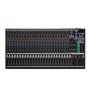 Consola mezcladora de audio profesional 24-ch Stereo Dj Mixing Pa Sound System Dos mezcladores trenzados con Usb y efectos