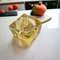 RAY YI Design personnalisé Acrylique Luxueux Carré Rosh Hashanah Lucite Pot à miel Nid d'abeille avec pot à miel cadeau