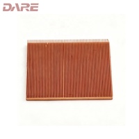 Plaque de cuivre extrudée de précision CU1020 sur mesure OEM, dissipateur thermique, passivation par nettoyage ultrasonique, refroidissement haute densité, fabricant