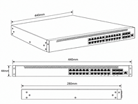 Switch Ethernet Terkelola 24-Port 2.5G PoE+ Layer 3 dengan 6 Uplink 10G SFP+ untuk Wi-Fi 6 dan Kamera IP