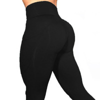 Nouveaux Leggings de Sport et Yoga Style Européen et Américain, en Spandex/Polyester, Anti-Transpiration, Taille Haute, Effet Push-Up