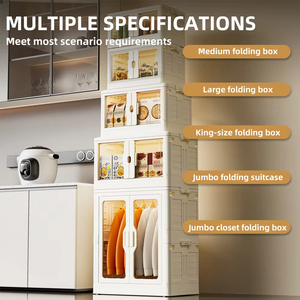 8007 Chuyên Nghiệp Tùy Chỉnh Trẻ Em Đôi Cửa Nhựa Có Thể Gập Lại Lưu Trữ <span class=keywords><strong>Box</strong></span> Với Nắp - Product Image 2