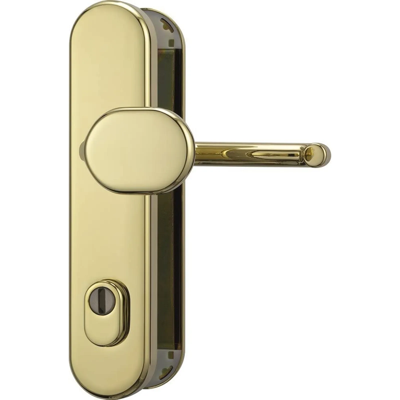 Europe Germany Market Door Protection Fitting Door Lever Handle for Residential Doors, Aluminum, Handle PZ 72mm