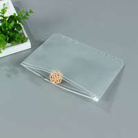 A5 A6 A7 Mini pochette à fermeture éclair sacs en PVC transparent à feuilles mobiles Journal classeur planificateur poche argent enveloppe organisateur stockage Zip sac