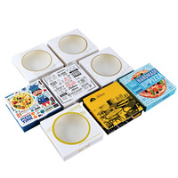 Anpassbare weiße biologisch abbaubare Pizza Box Dreieck Kreis Design Single Slice Takeaway Prägung Matt Laminierung UV-Beschichtung
