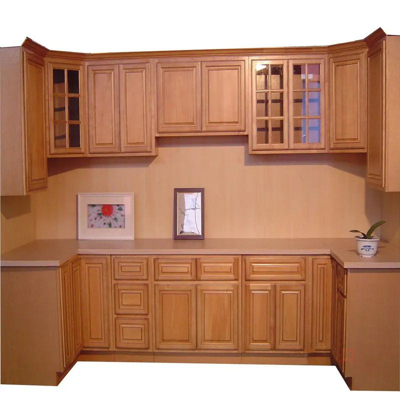 With 19 Years Manufacturer Experience Factory Supply Solid Wood Kitchen Cabinet