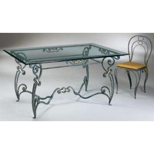 Đồ Nội Thất Trang Trí Nội Thất Màu Đen Ngoài Trời Phòng Khách Sắt Rèn Bàn Ăn Đặt - Product Image 2