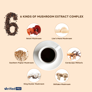 <span class=keywords><strong>Café</strong></span> de Hongos Premium 6 en 1 en Polvo Instantáneo para Adelgazar con Reishi, Melena de León y Cordyceps, Sabor Suave, OEM - Product Image 3