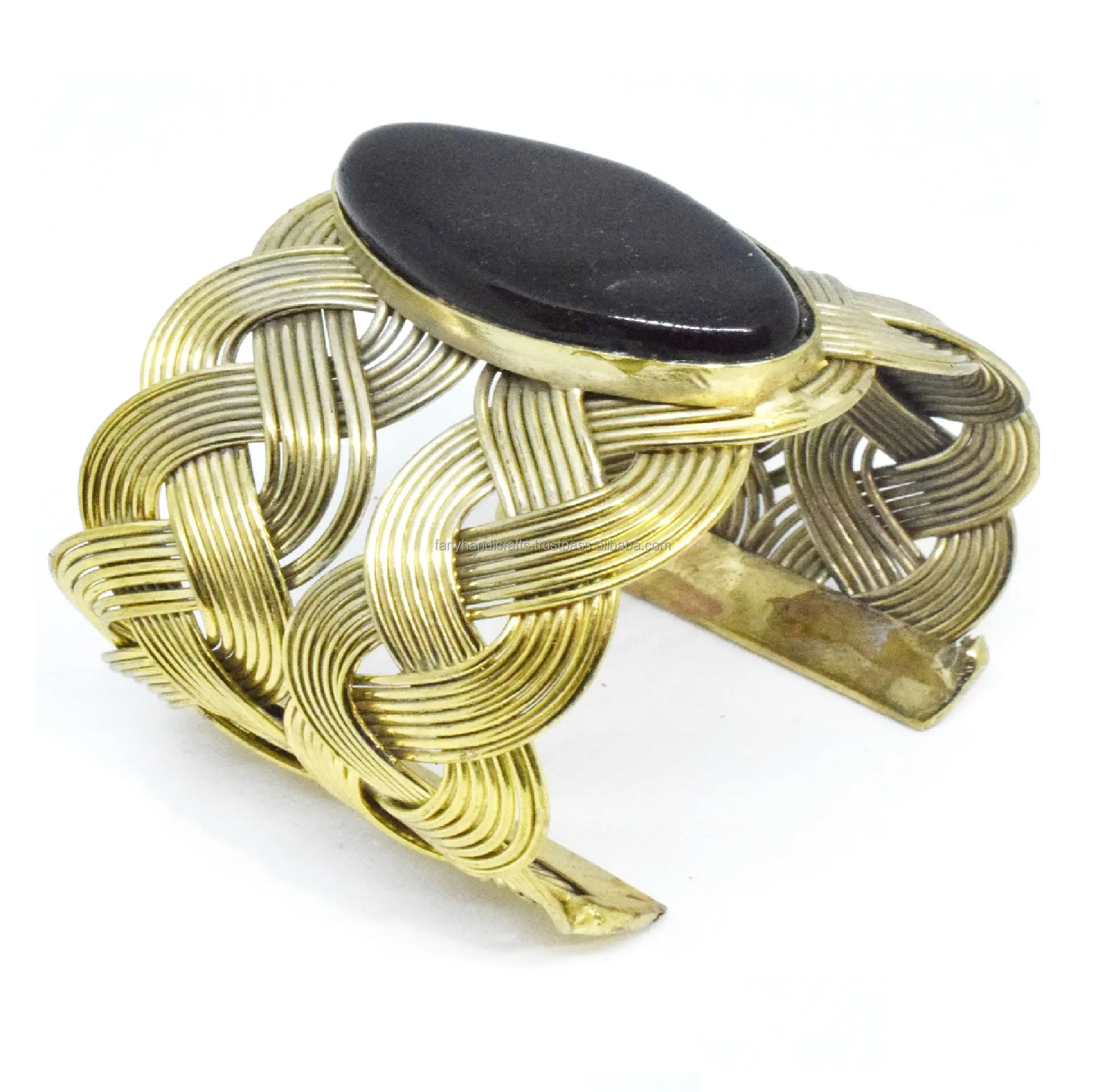Kwaliteit Handwerk Verguld & Messing Metalen Draad Manchet Armband Fabrikant Van India Cadeau Voor Vrouw Man Meisje