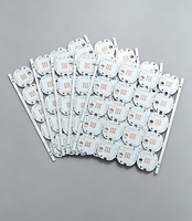 Circuit imprimé en aluminium LED personnalisé, épaisseur de la plaque de 1,6 mm, cuivre de 35 µm, certifié RoHS et UL, circuit imprimé pour spot encastré MR16 GU10