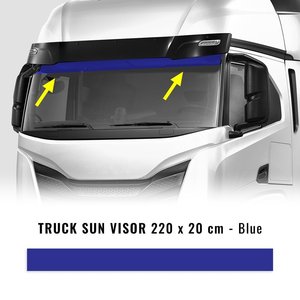 Fascia per parasole adesiva monocromatica blu 20X220 cm per parabrezza anteriore tendine per finestre laterali in PVC Mesh materiale Logo realizzato su misura - Product Image 1