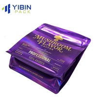 Sachet Doypack Personnalisé Refermable en Mylar et Feuille d'Aluminium pour Poudre de Champignons et Café, avec Fermeture Éclair