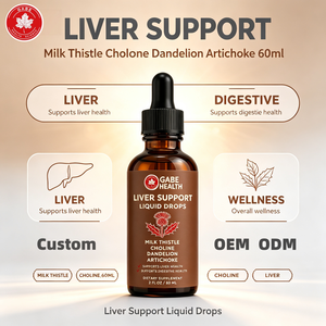 Gotas de Apoyo Hepático OEM con Cardo Mariano, Colina, Diente de León y Alcachofa, 60 ml, para la Salud Digestiva del Hígado en Adultos Mayores, Fabricante - Product Image 1