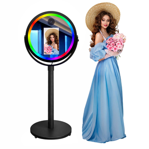 Miroir selfie rond DSLR avec écran tactile et <span class=keywords><strong>logiciel</strong></span> <span class=keywords><strong>gratuit</strong></span> pour les mariages, les fêtes et les événements - Product Image 2