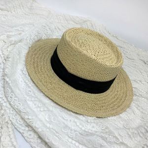Wholesale Hot Sale Vintage Telescopes Crown Boater Wide Brim Sombreros Woven Paper Straw <b>Hat</b> <b>for</b> Women Men Beach Fashion Dress - Product Image 6