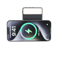 ST-168 Lampe d'appoint magnétique pour téléphone, lumière vidéo LED portable, batterie externe à charge rapide sans fil, éclairage RGB de poche à couleur réglable