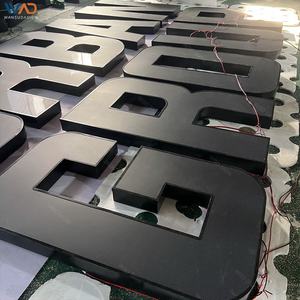 Enseigne LED lumineuse frontale vibrante pour bâtiment, lettres 3D en relief pour la décoration de hall d'hôtel de luxe et de façade de bar de boîte de nuit - Product Image 4