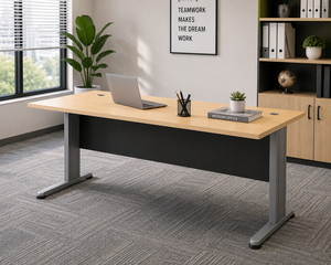 Stylish Modern Extendable Rectangular Executive Office Table Wood Top Wall Mount <b>File</b> <b>Drawer</b> Storage 3-5 Year Warranty Durable - Product Image 1