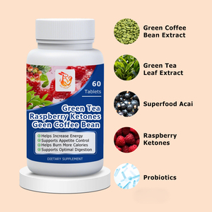 Suplemento Probiótico para Estimular el Metabolismo, Mezcla de Té Verde, Cetonas de Frambuesa y Tabletas de Café Verde, Venta al Por Mayor de Fábrica - Product Image 3