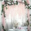 Guirlande de fleurs artificielles de glycine en soie pour décoration murale, mariage, fête et maison