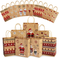 Sac de Noël à emporter et sacs en papier à provisions avec poignée de bonne qualité