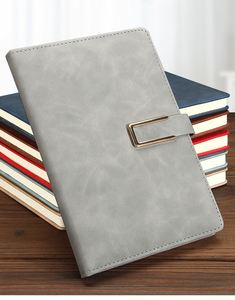 Carnet en cuir personnalisé A4 A5, nouveau design, couverture rigide, impression de logo, carnet à boucle pour les affaires - Product Image 3
