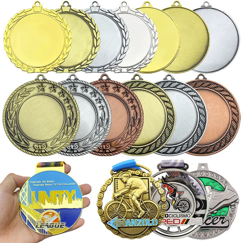 Sublimation medaillons Blanks Award Jiu-Jitsu Gold Silber Bronze Russische Medaillen Personal isierter Hersteller Benutzer definierte Kung Fu Sport medaille