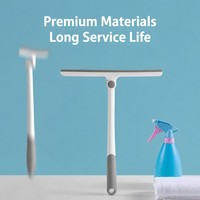 Nettoyeur de vitres portable avec lame souple en TPR à rotation 360°, rangement suspendu, taille compacte, léger