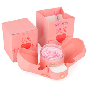 Mini Joyero para el Día de San Valentín con Flor de Jabón, Organizador Portátil para Anillos y Collares, Regalo para Novia - Product Image 6