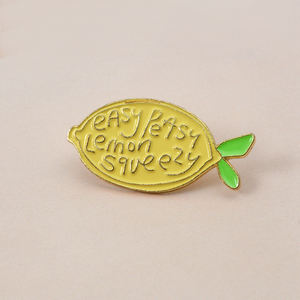 Leuke Gele Fruit Pins Custom Citroen Metal Hard Broches Emaille Pin Badges Fabrikant Groothandel - Product Image 3