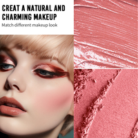 Palette de Fard à Joues Crème-Poudre Chaude de Luxe Dorée, 10 Nouvelles Teintes, Logo Personnalisé, Longue Tenue, Fini Mat & Lumineux, Vibrante, 2 en 1