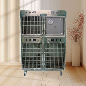 CH yüksek kalite Modern lüks 304 paslanmaz çelik katlanabilir köpek sandık kedi kafes plastik tepsi basit veteriner hayvan kliniği evcil - Product Image 6