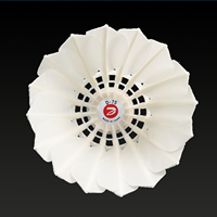 Volants de badminton hybrides 3-en-1 durables et écologiques D75 en plumes d'oie, réutilisables, outil d'entraînement, tête en liège PU