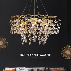 Lampadario a LED di cristallo di lusso moderno di medie dimensioni per la decorazione della casa per il soggiorno <span class=keywords><strong>Hotel</strong></span> Hall o Villa Art decoro illuminazione - Product Image 5