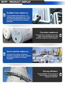 Revêtement gris résistant aux hautes températures et aux intempéries pour peintures de structures en acier - Product Image 4