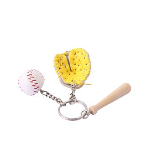 Mini Three-piece Baseball Wooden Bat Keychain Sports Car <b>Key</b> <b>Chain</b> <b>Key</b> Ring Gift for Man Women - Product Image 6