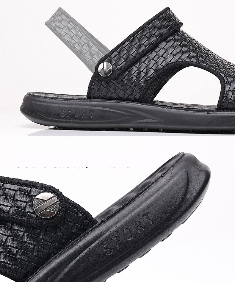 Men Leather Sandal Summer Beach Casual Shoes Fashion Slippers Sandals Wholesale