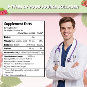 OEM/ODM Gotas de Colágeno Orgánico para Adultos, Bajo en Azúcar, Extra Fuerte, para la Elasticidad de la Piel, Salud Ósea, Apoyo a la Belleza, Muestra Gratis - Product Image 2