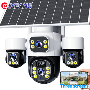 12MP 8K không dây 4G IP PTZ năng lượng mặt trời cctv camera 3 ống kính ngoài trời hệ thống an ninh máy ảnh CMOS Pan-Tilt thẻ Sim truy cập mạng máy ảnh - Product Image 2