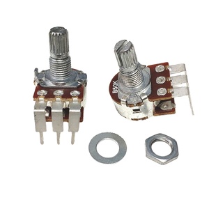 50K Rotary Potentiometer Knurled Shaft Carbon Composition 1 Gang <b>PC</b> Pins D-axis 15mm - Product Image 1