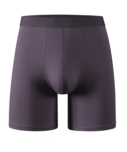 Caleçons longs pour hommes en fibre <span class=keywords><strong>de</strong></span> bambou, taille XL, mi-haute, noirs, tricotés, antibactériens, pour le sport et les loisirs - Product Image 3