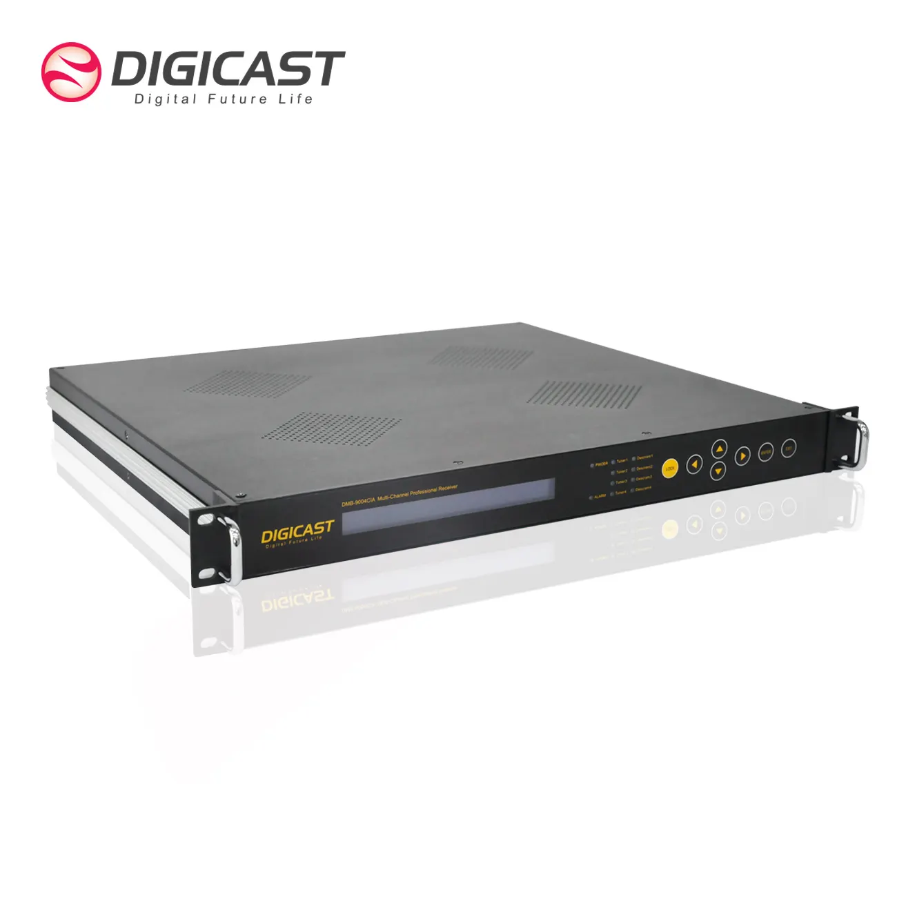 DMB-9004CIA-receptor profesional IP para canales de cifrado, DVB-S2X de 4 canales a 48 * SPTS o 4 MPTS por encima de IP