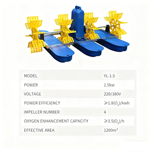 L'aérateur de roue <span class=keywords><strong>d</strong></span>'<span class=keywords><strong>eau</strong></span> à 4 pales 2hp1.5kw est utilisé <span class=keywords><strong>pour</strong></span> l'oxygénation et l'aquaculture dans les étangs à crevettes - Product Image 3