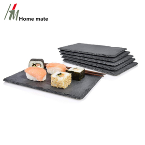 22x16 centimetri in pietra Naturale piatto di ardesia sushi Alla Moda piatto <span class=keywords><strong>da</strong></span> portata set di <span class=keywords><strong>6</strong></span> per il <span class=keywords><strong>servizio</strong></span> diverso - Product Image 5